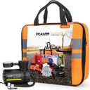 Car Emergency Safety Kit Bag with Portable Air Compressor, Jumper Cables,First Aid Kit, Tire Pressure Gauge, Auto Vehicle Safety Road Side Assistance Kits Essentials,for Women, Men, Teen