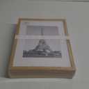 upsimples 11x14 Picture Frame Set of 5, Display Pictures 8x10 with Mat or 11x14 Without Mat, Wall Gallery Photo Frames, Natural