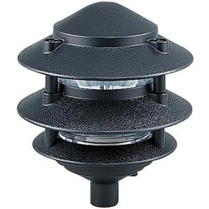 Generation Lighting 9226-12 Single Light Outdoor Path Fixture with Clear Glass, Black, 1-Light, cETL Listed, Safety Rated for Wet Locations - Outdoor Path Light, Aluminum Construction