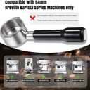54mm Bottomless Portafilter for Breville Barista Express 18g Filter Basket Fit Breville 54mm Espresso Machines (BES870XL 880BSS 878BSS 840XL 500BSS 450BSS Duo Temp Pro) Black Portafilter
