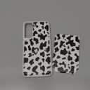 SailorTech for Samsung Galaxy S21 case with Credit Card Holder mag Safe, for Galaxy S21 Phone Leather Case Wallet for Women Compatible mag Safe Wallet Detachable 2-in-1 for Men-Cow Print