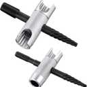 Grease Zerk Fitting Tool All in One Grease Fittings Assortment with Removal Tool Fit 1/ 4"-28 SAE, 1/ 8"-NPT, M10x1 M8x1 and Hex Size 3/ 8" 5/ 16" 7/ 16" for Install, Remove, Rethread