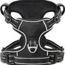 HEELE Dog Harness Dog Harness Small Dog No Pull Harness with Soft Handle Reflective Harness Adjustable, Black, S