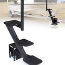 Heavy Duty Boat Trailer Steps with Safety Handle, Non-Slip Surface, Universal Fits for Trailers Tongue Steps, Patent Pending, 3 Steps