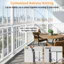 South to East Banister Guard for Baby, 10ft x 3ft Child Safety Net, Balcony Netting for Pets, Stair Railing Cover Baby Proofing, No Drilling, Stairway Mesh Netting Indoor Outdoor for Kids, Pets, Toys