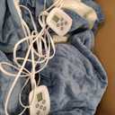 Heated Blanket Electric Blanket Twin 62"x84" Fast Heating Electric Blanket with 10 Heat Levels & 10 Hours Auto-Off Overheat Protection Cozy Soft Flannel Heated Throw Blanket (Navy)