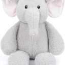 WEIGEDU Elephant Teddy Bear Stuffed Animals Plush Elephant Toys with Pink Ears Nose for Girls Boys Kids Babies Shower Bedtime Gifts, 15.7"