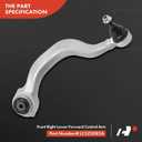 A-Premium Front Right Forward Lower Control Arm, with Ball Joint & Bushing, Compatible with Lincoln Aviator 2020 2021 2022
