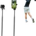 Golf Monopod Stick, Portable Golf Selfie Stick for Recording Your Golf Swing, Golf Phone Holder for Training Aid, Adjustable Heigh Golf Phone Stand