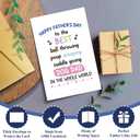 6 x Supoeguk Humor Father's Day Card for Men, Funny Fathers Day Gift for Him, Happy Father's Day Cards, You're A Great Dad
