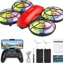 Drone with Camera for Kids and Beginner,Birthday Gift Toy for Boys and Girl,Indoor Quadcopter Plane for Boy,Small Helicopter with Auto Hovering, 3D Flips, Headless Mode,2 Batteries