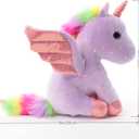 Sew Butiful 8 inch Unicorn Stuffed Animals, Cute Unicorn Gift Toys for Girls,Unicorns Birthday Gifts Soft Plush Toys Set for Baby, Toddler, Girls, Kids,Decor (Purple)
