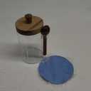 Glass Jars Containers with Wooden Handles Lids and Scoop Clear Canister Jars Set with Spoon for Kitchen Food Storage Coffee Tea Sugar Decorative Countertop Organization Jars 25 oz