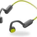 Kids Bluetooth Headphones Wireless Earbuds, Open Ear Headphones for Kids, Internal Mic, IPX5 Waterproof, 30g Lightweight & Robust, Air Conduction Non-in-Ear, 85dB Hearing Protection (Green)