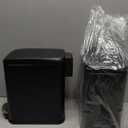 BestOffice Slim Trash Can with Lid, 1.3 Gallon Step Pedal Small Trash Can, Black Stainless Trash Bin for Bathroom, Bedroom, Kitchen, Office (5L)