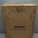 Kono Lightweight 24 Inch Expandable Luggage with Quiet Spinner Wheels TSA Lock, Scratch and Drop Resistant PC+ABS Hardside Durable Medium Checked Suitcase, Black & Brown