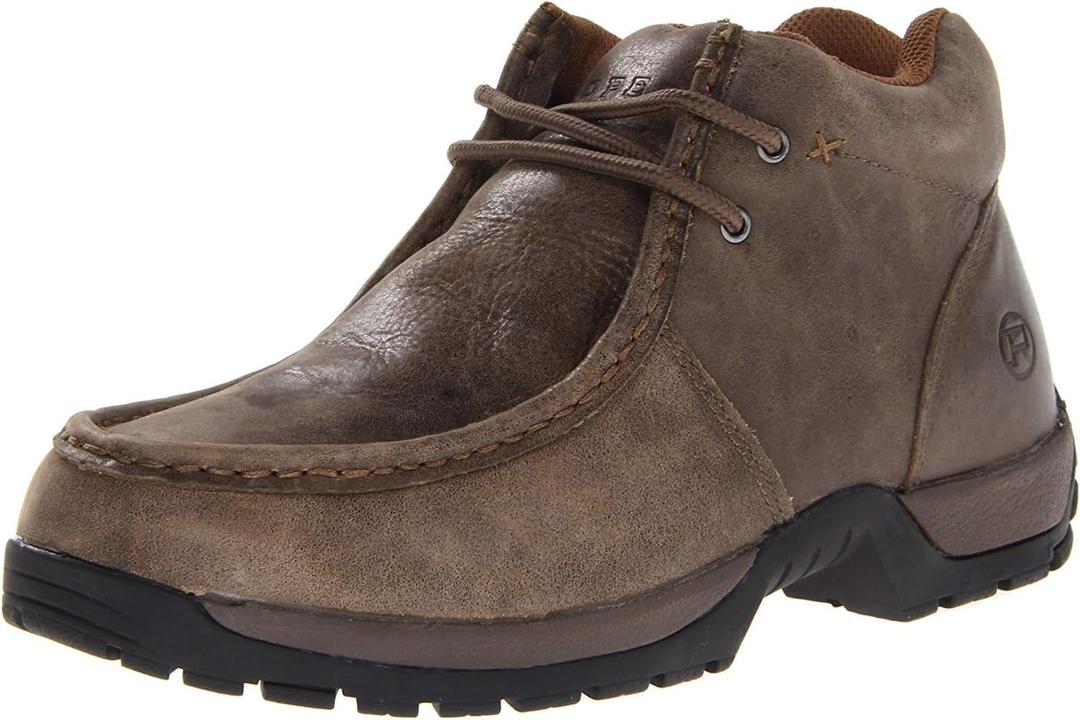 Roper Men's Performance 2 Eyelet Boot (10 Wide, Vintage Nubuck Brown)