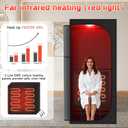 Portable Infrared Sauna Room, Dry Sauna Tent for Detoxification and Relaxation with Red Light Therapy and Folding Chair, 9 Levels, 323571