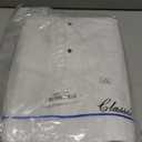 Men's Banded Collar(Mandarin Collar) Dress Shirt, 1/2" Pleat (17.5" Neck 35" Sleeve, White) XL