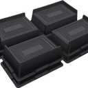 Bed Risers 2 Inch Heavy Duty,Oversized Couch Risers, Extra Wide Furniture Risers for Sofa Table Desk Headboard Chair Lifting,Rectangle Risering Blocks Support 6000 lbs(8 Pack Black)