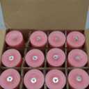 12 Pack 2x3 Inch Pink Pillar Candles for Romantic Valentine's Day, Unscented Column Candles for Home Restaurants Spa Church Weddings, Smokeless Dripless and Clean Burning Emergency Candle