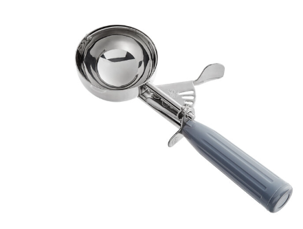Good Living Ice Cream Scoop, Disher with Trigger Lever and Comfort Grip Handle, 1 Pack, Gray