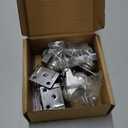 4 Pack 1 Inch Small L-Shaped Plate Swivel Caster Combo, TPR Rubber Wheel Metal Housing Caster L-Shape Side Mount Plate for Furniture, 80Lbs/36Kg Load Capacity - 2 Swivel 2 Swivel w/Brake