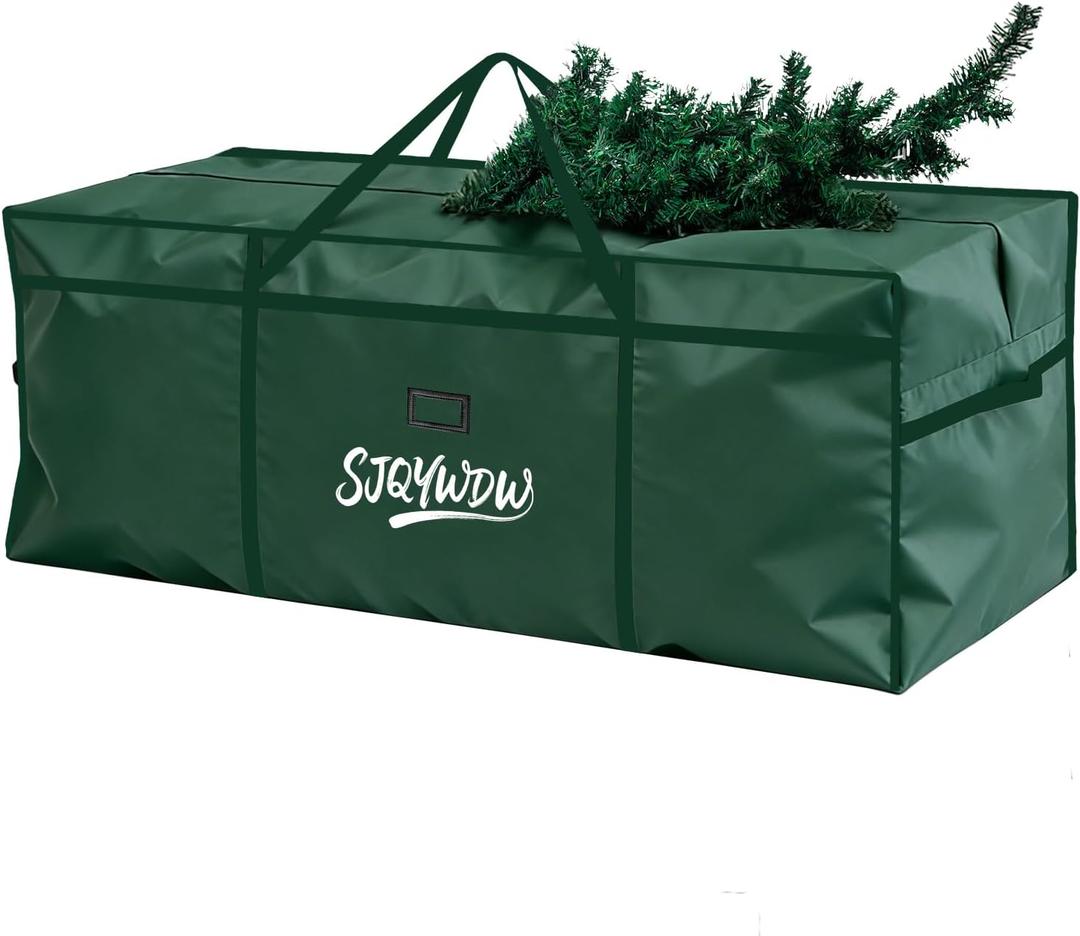 Small Christmas Tree Storage Bag 4Ft/5Ft Heavy Duty Reusable 600D Oxford Fabric Moistureproof Dustproof Christmas Tree Bag for Short Artificial Christmas Tree(39" X 12" X 24", Green)