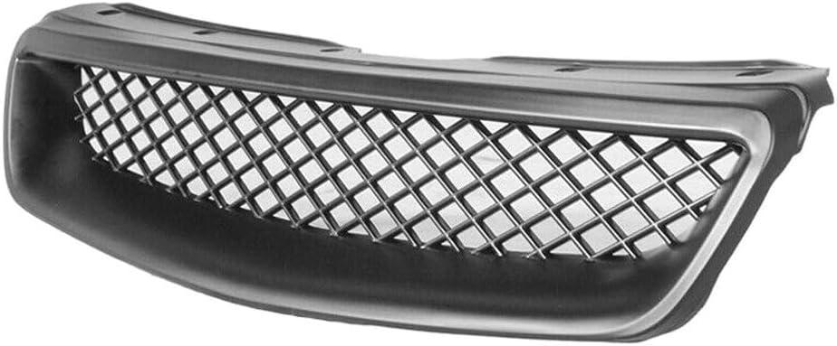 Ej Style JDM Front Bumper Mesh Hood Grille Black ABS Plastic for Honda for Civic 1996-1998 for Civic del Sol 1996-1997 1pc Unfinished FZ-HG-HC96TR