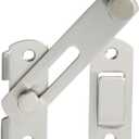 Alise 4 inch Heavy Duty Flip Latch Gate Latches, Safety Door Lock for Barn Wood Fence Sliding French Doors,SUS304 Stainless Steel Gate Hardware. MS9500-LS Brushed Nickel