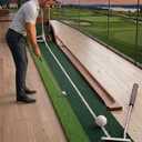 Golf Putting Mat – Practice Putting Green Indoor – Non-Slip Smooth Surface for Indoor & Office – Automatic Ball Return Golf Practice Mat for Home & Indoor Use