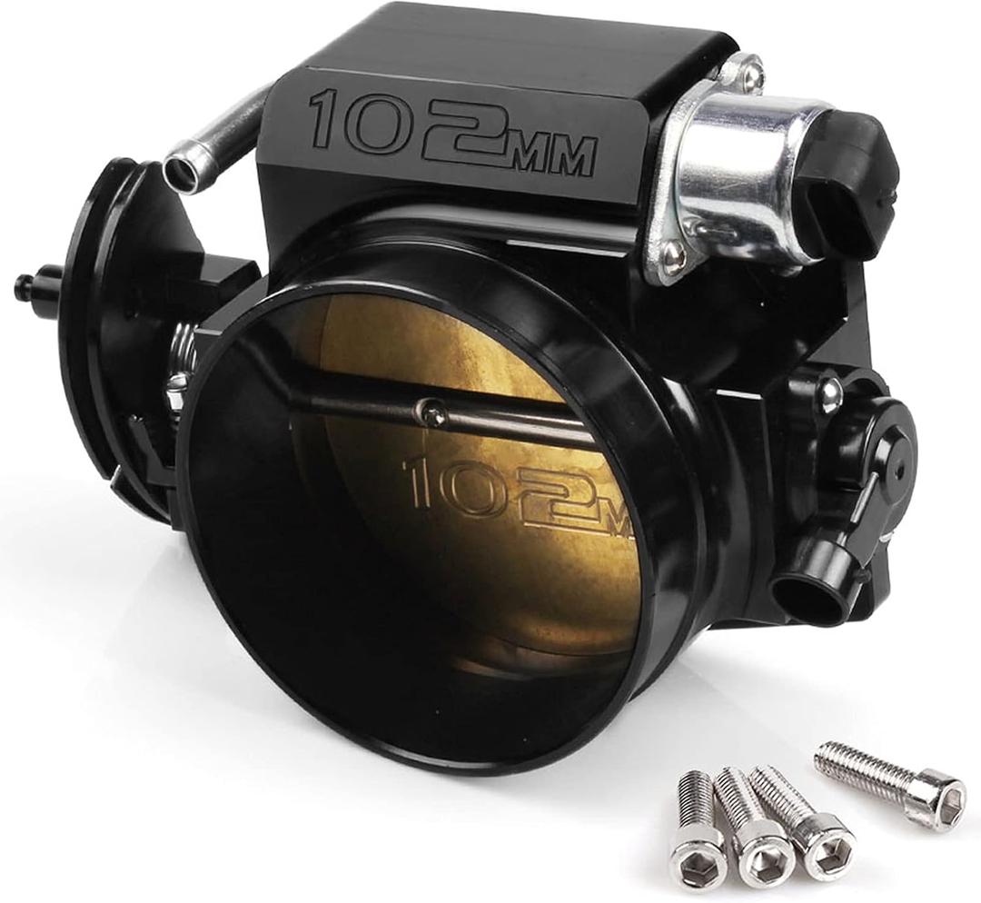 102mm Throttle Body Assembly with TPS IAC Throttle Position Sensor for Chevy LSX LS LS1 LS2 LS3 LS6 LS7 Black