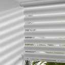 MYshade Cordless Zebra Blinds with Free-Stop Function - Dual Layer Light Filtering & Privacy Sheer Shades for Day and Night - Easy Install Window Shades for Home, Living Room, 47" W x 72" H