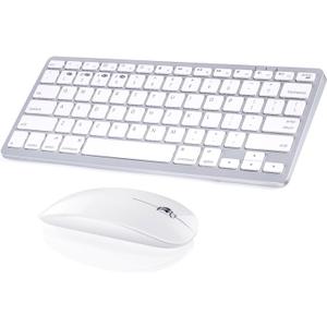 5 in1 Wireless Keyboard and Mouse Combo Rechargeable Bluetooth Keyboard & Mouse Compatible with Apple MacBook iMac iPad and Windows Android