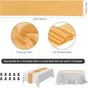 Yellow Gold Table Runner 12x108 Inch - 4 Pack Satin Table Runners, Smooth Table Runner for Party Wedding Banquets Birthday