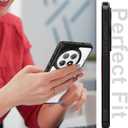 Eastcoo Slim Case for Oneplus 13 Case, [Hard PC Back+Soft TPU Bumper] [Anti-Yellowing] [Support Wireless Charging] Slim Fit Shockproof Protective Transparent Case Cover for OnePlus 13 5G, Matte Black