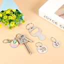 PATIKIL Number Key Tag, 23mm Stainless Steel 21-30 Number ID Tags Keychain Hollowed Numbered Key Tags with Rings Identifiers Keys Label for Dormitory Keys House Lockers