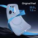 2 x ESR for iPhone 14 Pro Case, Compatible with MagSafe, Military-Grade Protection, Resists Yellowing and Scratches, Magnetic Phone Case for iPhone 14 Pro, Zero Series, Frosted Blue