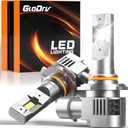 [2026 Upgraded] 90 05 LED Light Bulbs for Cars, 6500K Cool White, 75,000LM, 1:1 Halogen Beam, All-in-One Mini Design, Canbus Ready, Plug and Play, IP68 Waterproof, Fog Light, Pack of 2