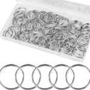 100PCS Split Key Rings Bulk for Keychain and Crafts Keychain Rings (Silver 25mm) (1100pack)