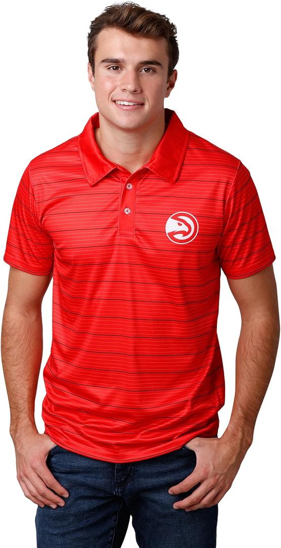 FOCO NBA Mens NBA Team Logo Polo Short Sleeve Polyester Shirt (Large)