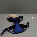 rabbitgoo Dog Harness Medium Sized, No Pull Pet Harness with 3 Buckles, Adjustable Soft Padded Vest with Control Handle, Walking Reflective Pet Vest for Medium Dogs, Blue, M