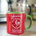 Sriracha Hot Chili Sauce Red & Green Ceramic Mug, Large, 19oz (20 Ounces)
