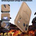 MOCCA Design for iPhone 17 Pro Max Case, Compatible with Magsafe [Premium Invisible Magnetic Ring Stand] [Military Drop Protection] Full Camera Guard Translucent Matte Slim Phone Cover 6.9",Brown