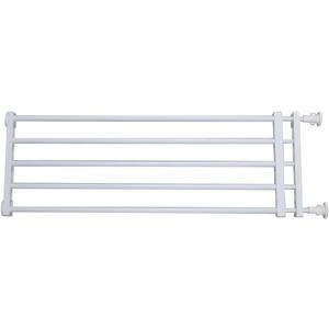 Kisangel Adjustable Baby Safety Gate and Pet Gate for Doorways and Stairs Portable White Barrier for Small Dogs and Kids Fits 18.5 to 32.7 Inches Wide Openings with Silicone Pads