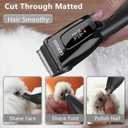 Dog Clippers for Grooming Heavy Thick Hair & Coats, 7500rpm Low Noise Cordless Pet Shaver, Dog Grooming Kit with Paw Trimmer Nail Grinder for Small Large Dogs (Black&white)