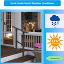 4 Steps Handrail for Outdoor Steps, Premium Aluminum Alloy Railing Set, Porch Railing Kit,Free Installation Kits Included, Used Under Harsh Weather Conditions,Rust Free for 3-4 StepsSet of 1