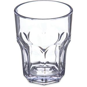 Carlisle FoodService Products Louis Clear Tumbler Short Glass for Restaurants, Catering, Kitchens, Plastic, 6 Ounces, Clear, Pack Of 6