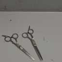 Gimars 7.0in Professional 4CR Stainless Steel Safety Round Tip 6 in 1 Dog Grooming Scissors Heavy Duty Titanium Coated Pet Grooming Scissor for Dogs, Cats and Other Animals