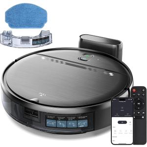 Robot Vacuum and Mop, 2-in-1 Robotic Vacuums Cleaner with Smart Max Strong Suction, WiFi/App/Alexa Voice Control, Obstacle Avoidance, for Pet Hair, Carpets and More